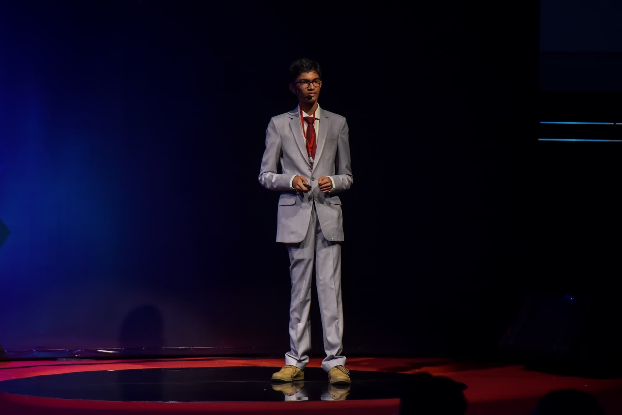 Shaurya Gangrade delivering his TEDx Talk